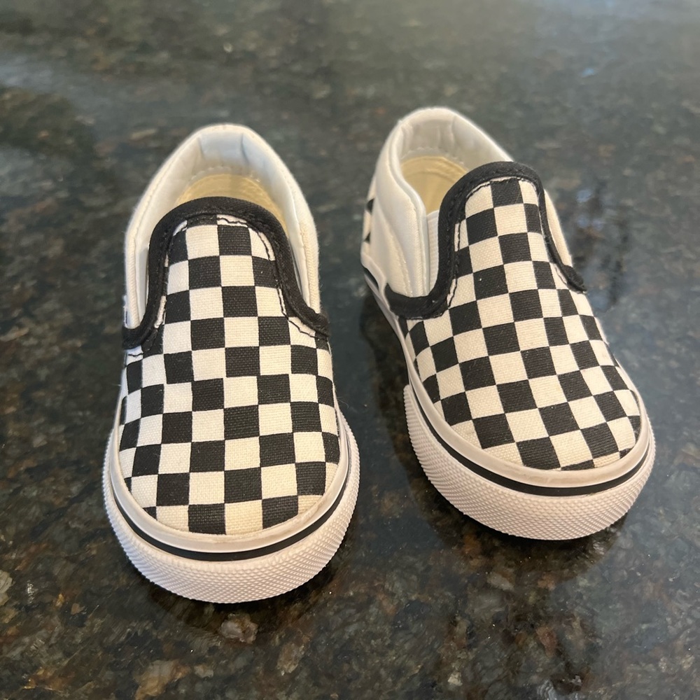 Baby / Toddler Vans checkered slip on sneakers size 4